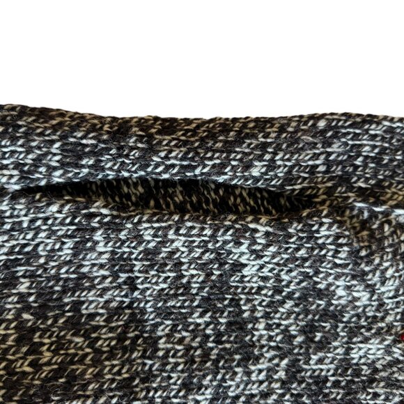 Chilly Dog 100% Wool Hand knit Boyfriend Sweater Shawl Collar Classic Fair Trade - Picture 7 of 16